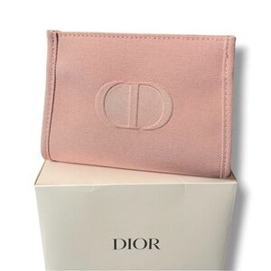 Dior Light Pink Cosmetic Makeup Pouch Bag - NEW IN BOX
